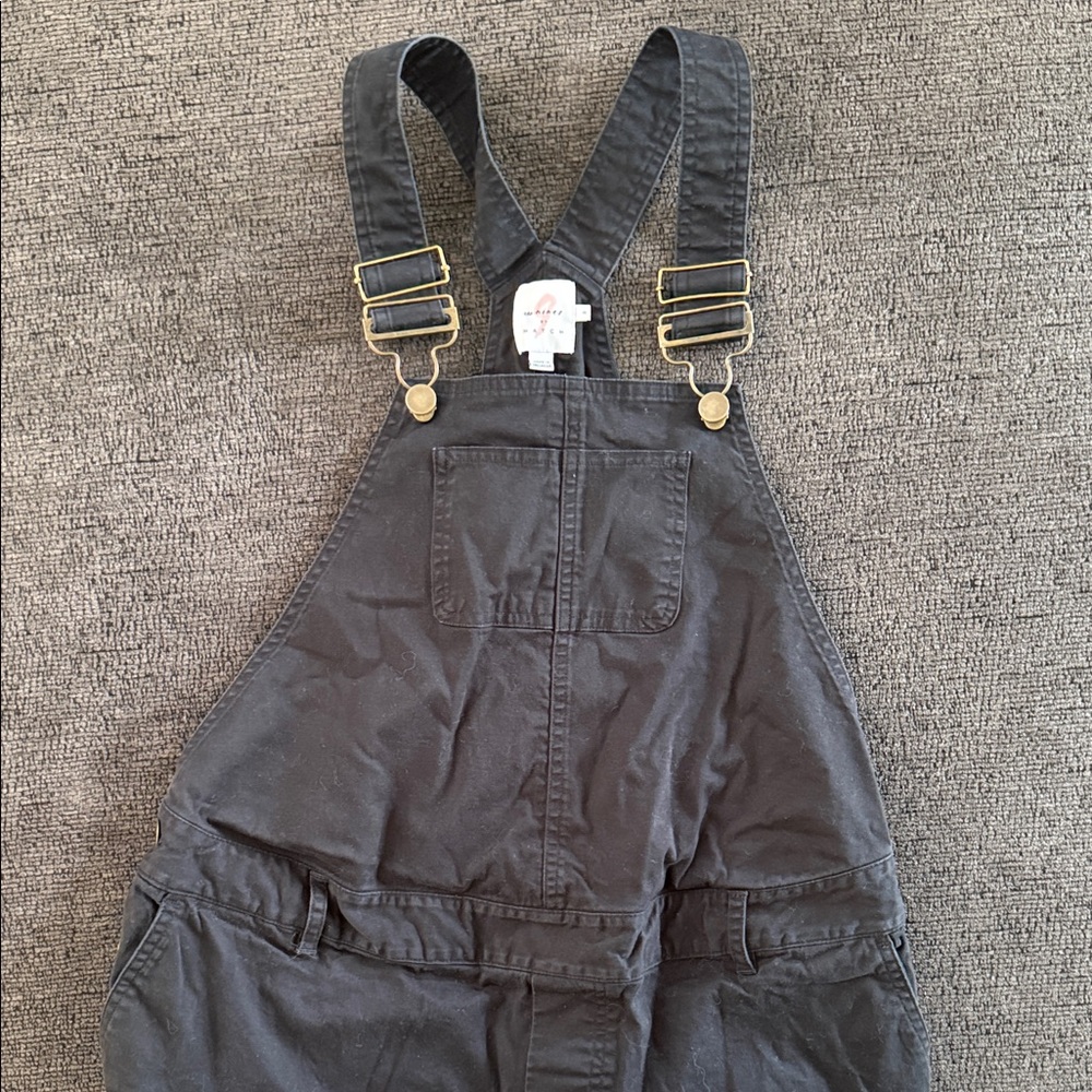 Maternity Black Overalls